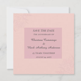 Fleur de Satin Huwelijksjubileum Save The Date Kaart