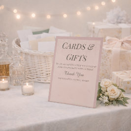 Fleur de Satin Kaarten & Cadeaus Reclamebord Met Voetstuk