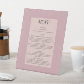 Fleur de Satin Menu Reclamebord Met Voetstuk (Insitu)