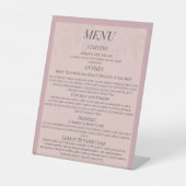 Fleur de Satin Menu Reclamebord Met Voetstuk (Voorkant)
