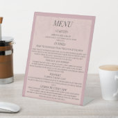 Fleur de Satin Menu Reclamebord Met Voetstuk (Insitu)