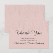 Fleur de Satin Thank You Card Bedankkaart (Voorkant / Achterkant)