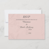 Fleur de Satin Wedding Anniversary RSVP Kaartje (Voorkant)