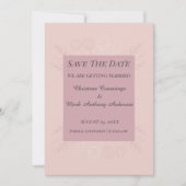Fleur de Satin Wedding Save The Date Announcement Kaart (Voorkant)
