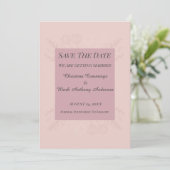 Fleur de Satin Wedding Save The Date Announcement Kaart (Staand voorkant)