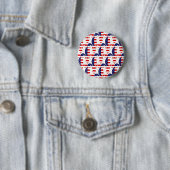 Fleur de USA Ronde Button 5,7 Cm (In situ)