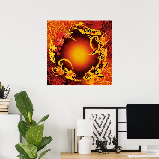 Fleur de vie poster (Thuiskantoor)