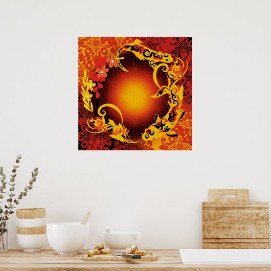 Fleur de vie poster (Keuken)