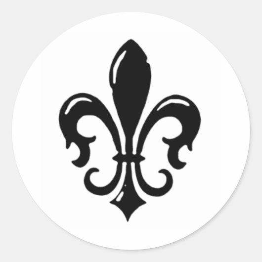 Fleur Di Lis Design Ronde Sticker (Voorkant)