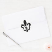 Fleur Di Lis Design Ronde Sticker (Envelop)