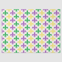 Fleur-di-lis in de kleuren van Mardi Gras Tissuepapier