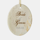 Fleur di Lys Damask 2 Cream - Ornament (Rechts)