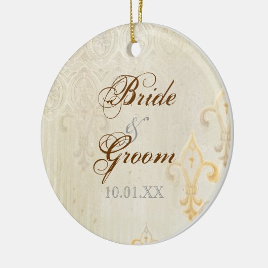 Fleur di Lys Damask 2 Cream - Ornament (Links)