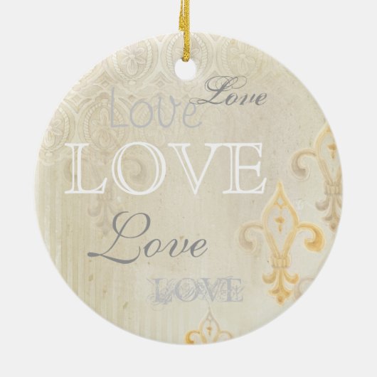 Fleur di Lys Damask 2 Cream - Ornament (Achterkant)