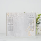 Fleur di Lys Damask 2 Gray Wedding Invitation (Staand voorkant)