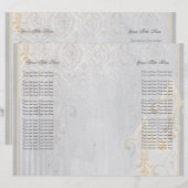 Fleur di Lys Damask 2 Gray Wedding Invitation (Voorkant / Achterkant)
