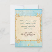 Fleur di Lys Damask 2 - Huwelijksreactiekaart RSVP Kaartje (Achterkant)