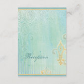 Fleur di Lys Damask 2 - Wedding RSVP-reactiekaart Informatiekaartje (Voorkant)
