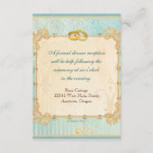 Fleur di Lys Damask 2 - Wedding RSVP-reactiekaart Informatiekaartje (Achterkant)