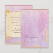 Fleur di Lys Damask 2 - Wedding RSVP-reactiekaart RSVP Kaartje (Voorkant / Achterkant)