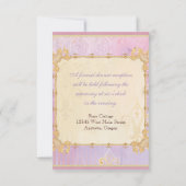 Fleur di Lys Damask 2 - Wedding RSVP-reactiekaart RSVP Kaartje (Achterkant)