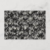 Fleur di Lys Damask - Black Reception Invitation Informatiekaartje (Achterkant)