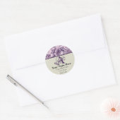 Fleur di Lys Damask Lila adres Stickers (Envelop)