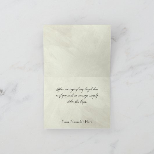 Fleur di Lys Damask Lilac Thank You Notes Bedankkaart (Binnen)