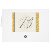 Fleur di Lys Damask Mosterd Tafelnummer 13 Kaarten (Achterkant Horizontaal)