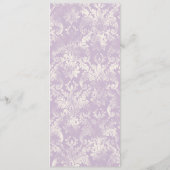 Fleur di Lys Damask - Programma voor Lila bruiloft Programmakaart (Achterkant)