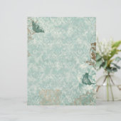 Fleur di Lys Damask - Schrijf- en ontvangbladen (Staand voorkant)