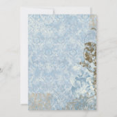 Fleur di Lys Damask - sla de datum bekendmaking op Save The Date (Achterkant)