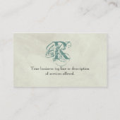 Fleur di Lys Damask Slate Blue Visitekaartjes (Achterkant)