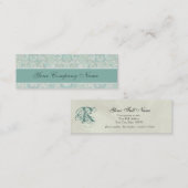 Fleur di Lys Damask Slate Blue Visitekaartjes (Voorkant / Achterkant)