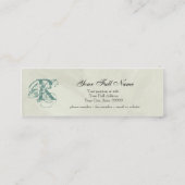 Fleur di Lys Damask Slate Blue Visitekaartjes (Achterkant)