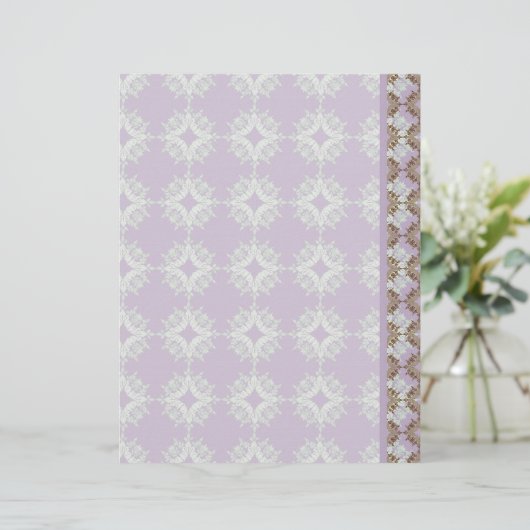 Fleur di Lys Damask - Stationery (Staand voorkant)