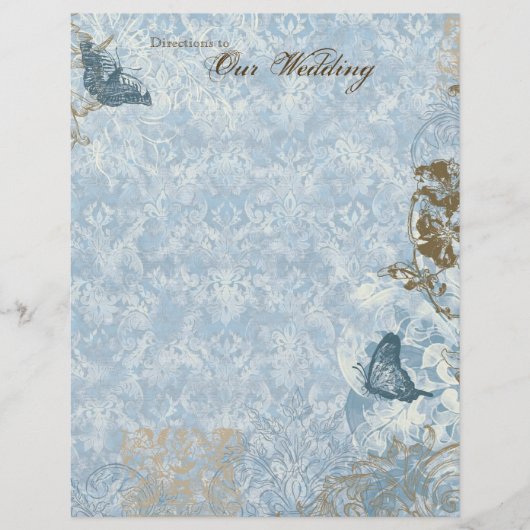 Fleur di Lys Damask - Stationery Wedding (Voorkant)