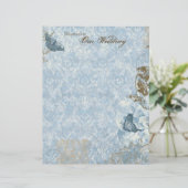Fleur di Lys Damask - Stationery Wedding (Staand voorkant)