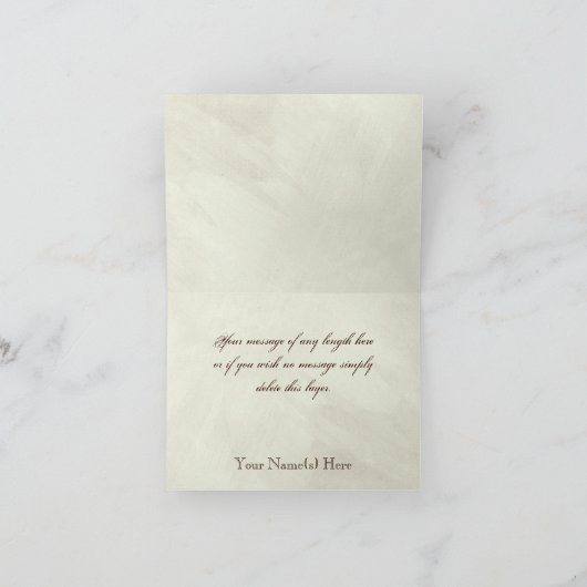 Fleur di Lys Damask Thank You Note Cards Bedankkaart (Binnen)