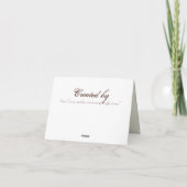 Fleur di Lys Damask Thank You Note Cards Bedankkaart (Achterkant)