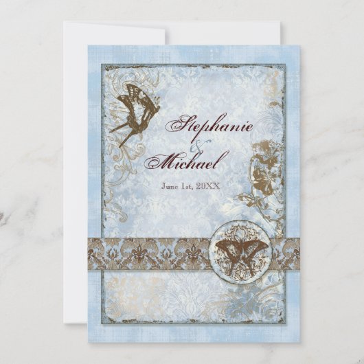 Fleur di Lys Damask vs2 - Damask Floral Swirl Kaart (Voorkant)