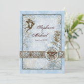Fleur di Lys Damask vs2 - Damask Floral Swirl Kaart (Staand voorkant)