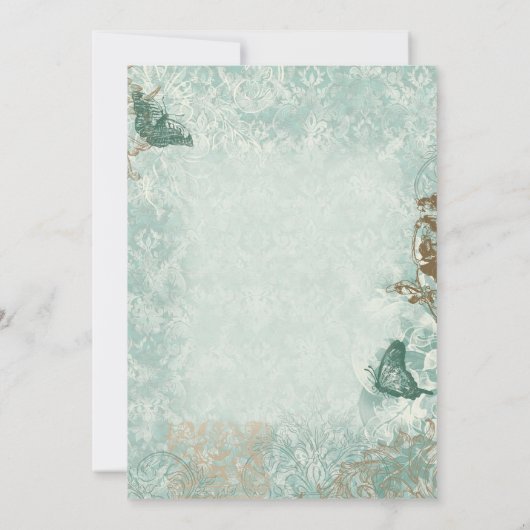 Fleur di Lys Damask vs2 - Hartelijk dank Notitiekaartje (Achterkant)