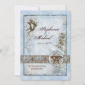 Fleur di Lys Damask vs2 - Weddenschap Kaart (Voorkant)