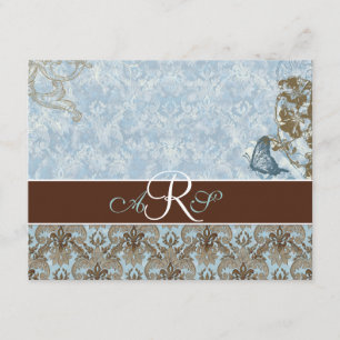 Fleur di Lys Damask vs. 2 - RSVP-reactiekaart RSVP Kaartje