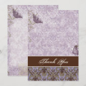 Fleur di Lys Damask - Weddenschap Kaart (Voorkant / Achterkant)