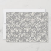 Fleur di Lys Damask - Wine Save the Date Kaart (Achterkant)