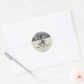 Fleur di Lys Damask Zwart Adres Stickers (Envelop)
