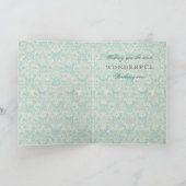 Fleur di Lys Damast - Verjaardagskaart Kaart (Binnen)