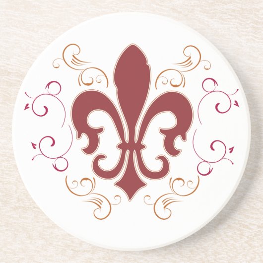 fleur_earthtone_lg zandsteen onderzetter (Voorkant)